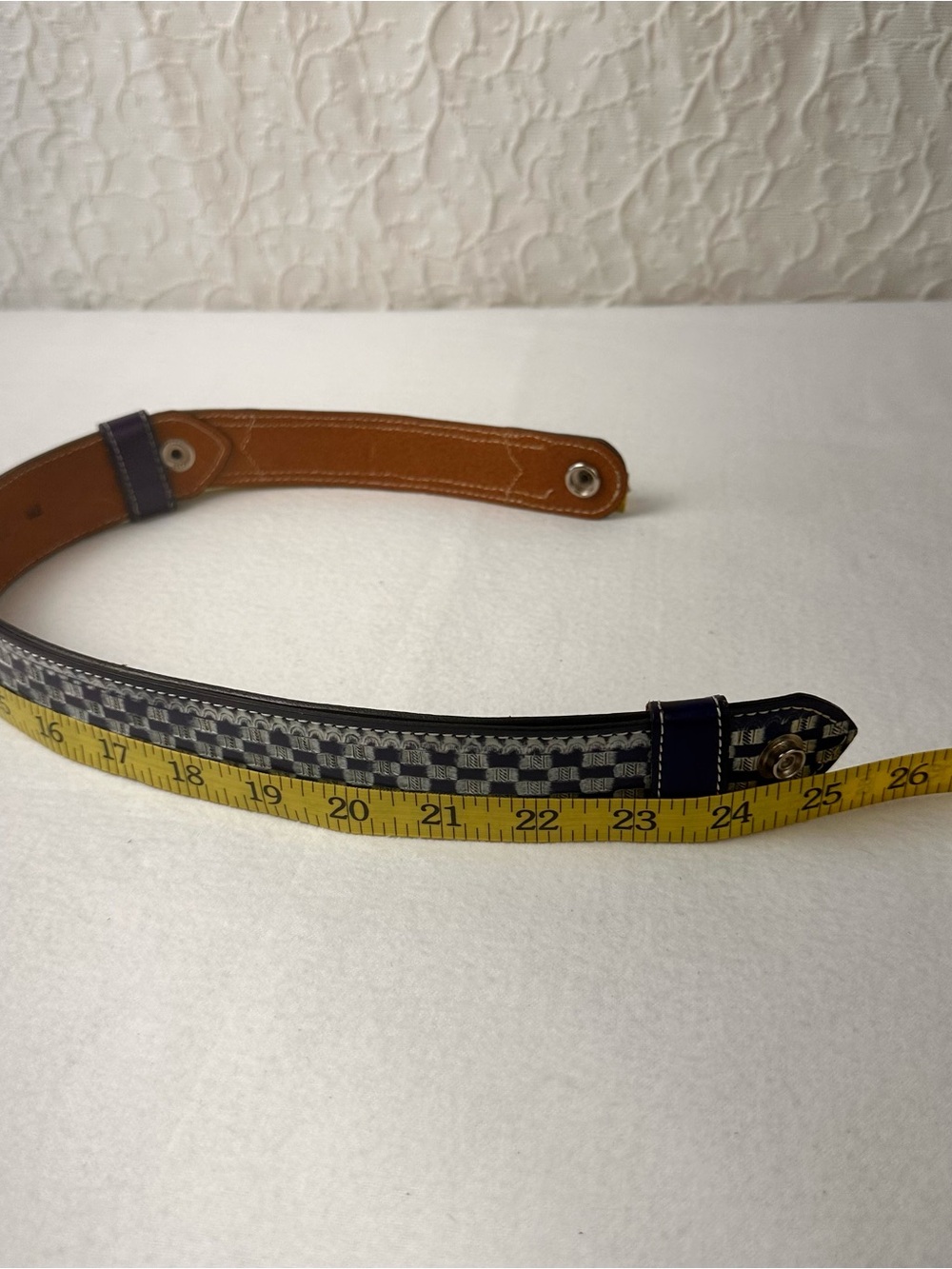 Beaded Southwestern Accent Belt in Navy and Red - Picture 8 of 10